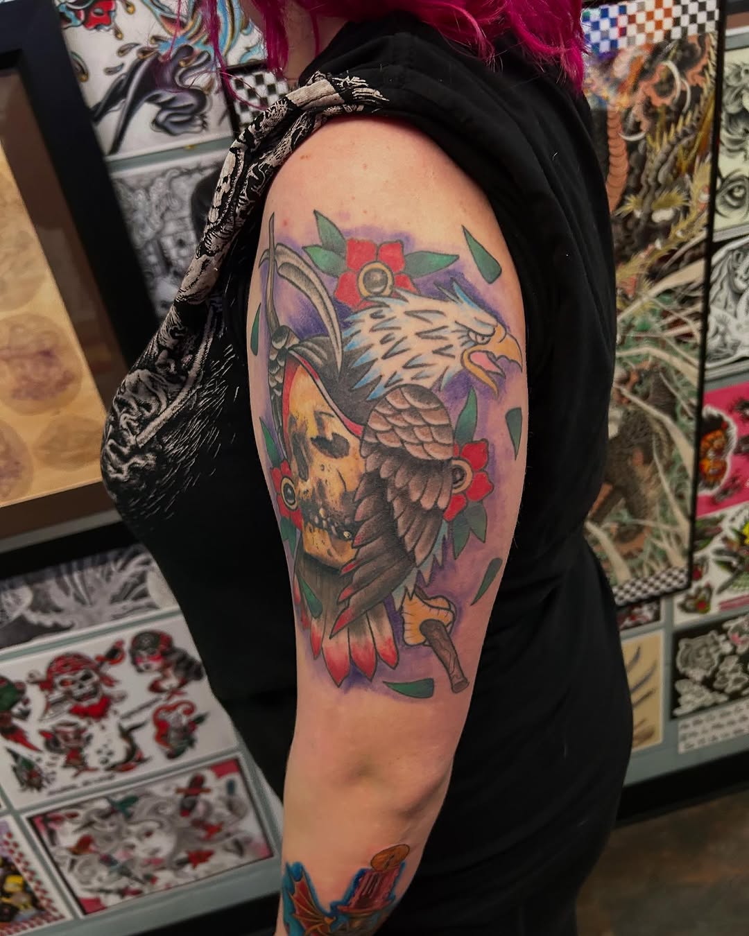 Tattoo by @inkbybray — american_traditional, black_and_grey