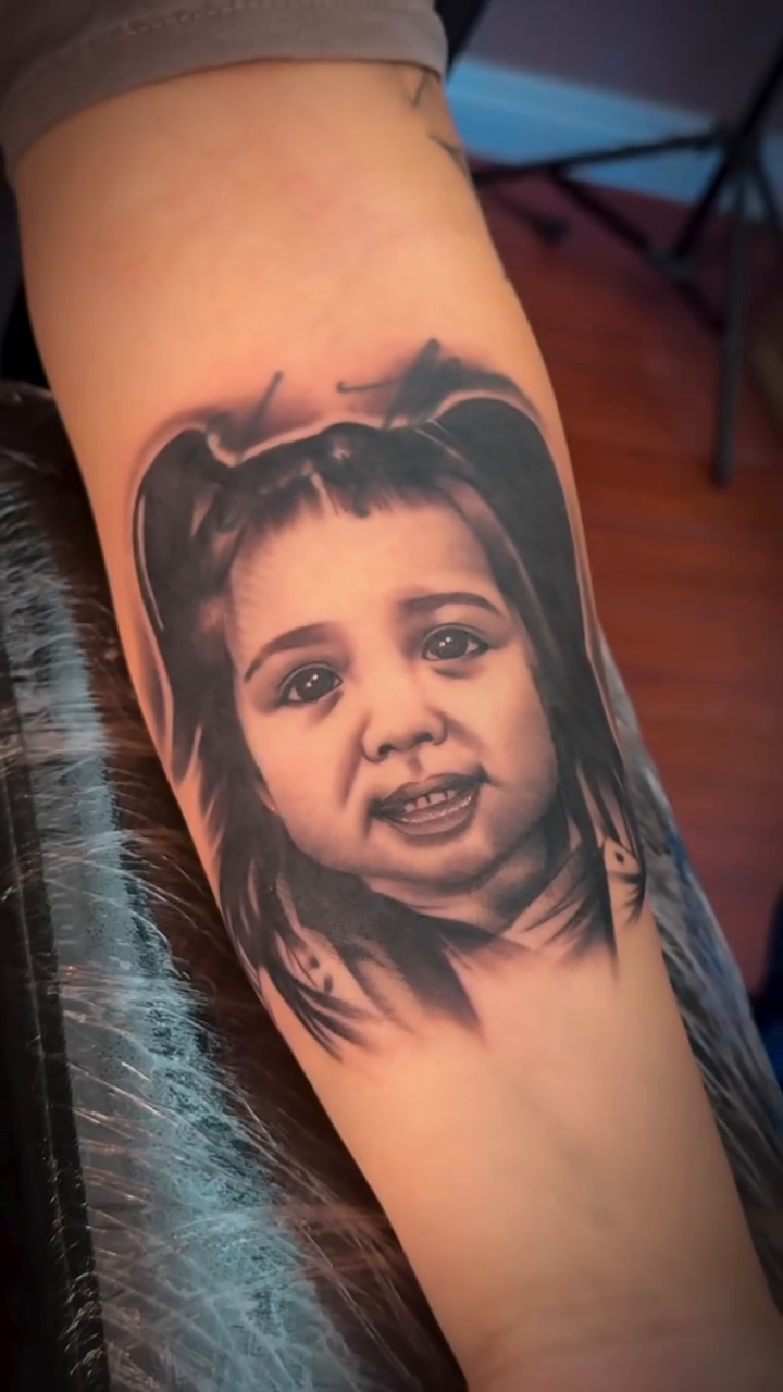 Tattoo by @tattooboytattoos — realism, black_and_grey