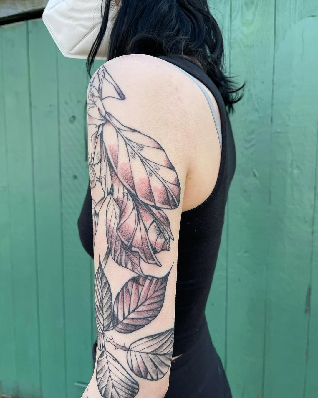 Tattoo by @velvet.snails — dotwork, black_and_grey