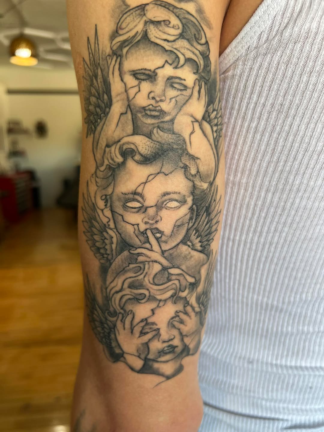 Tattoo by @samson.akers — black_and_grey, realism