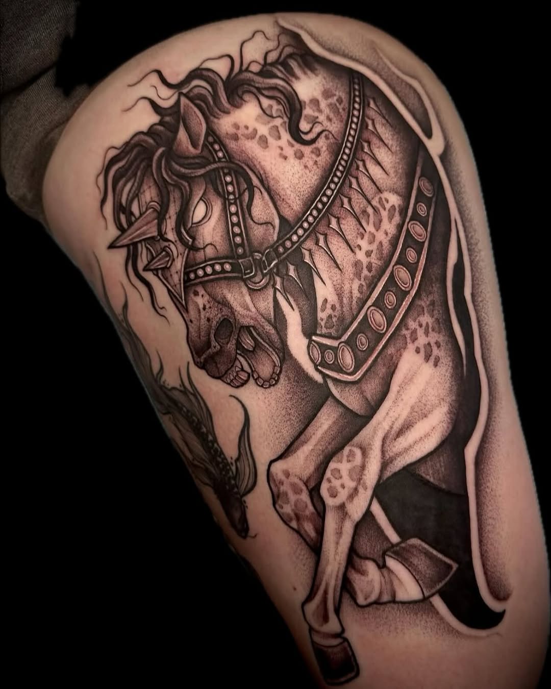 Tattoo by @madio_ink — blackwork, illustrative