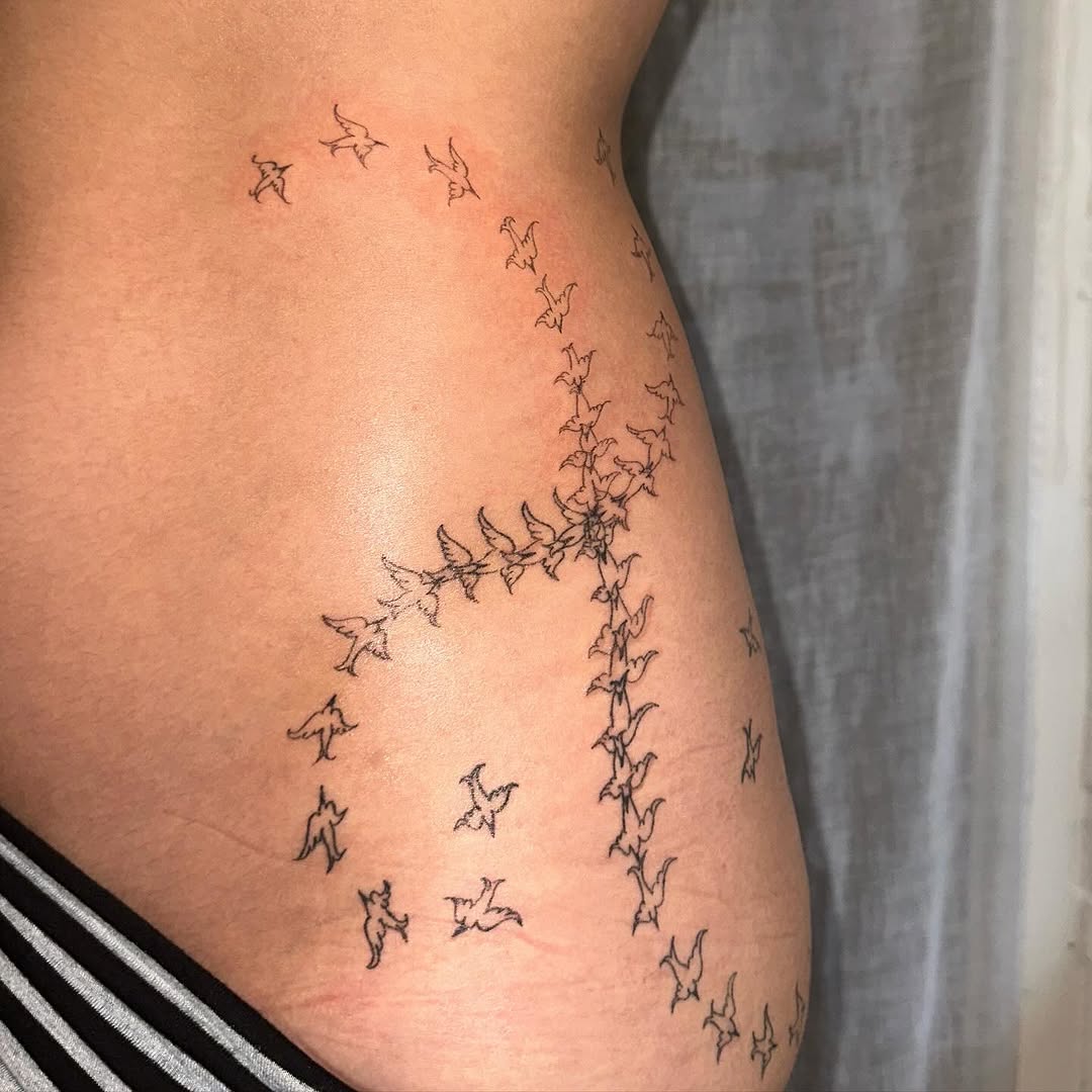 Tattoo by @pokingyousoftly — fine_line