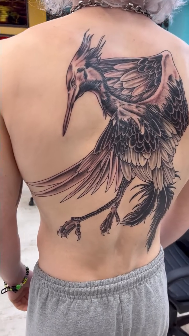 Tattoo by @levisawdontattoo — blackwork, illustrative
