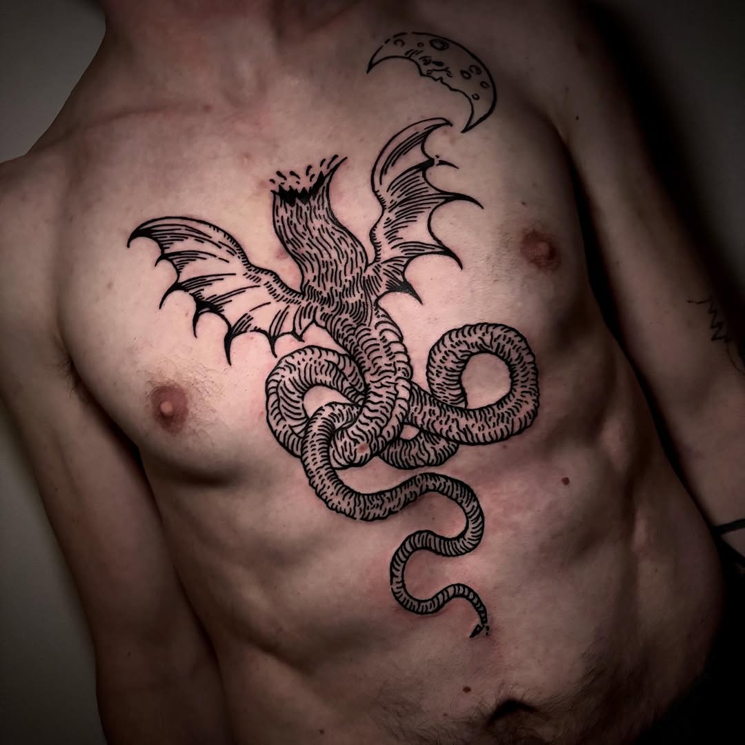 Tattoo by @unknownliquids — blackwork, illustrative