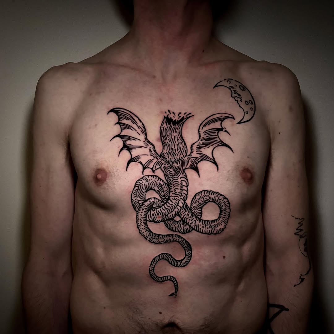 Tattoo by @unknownliquids — blackwork, illustrative