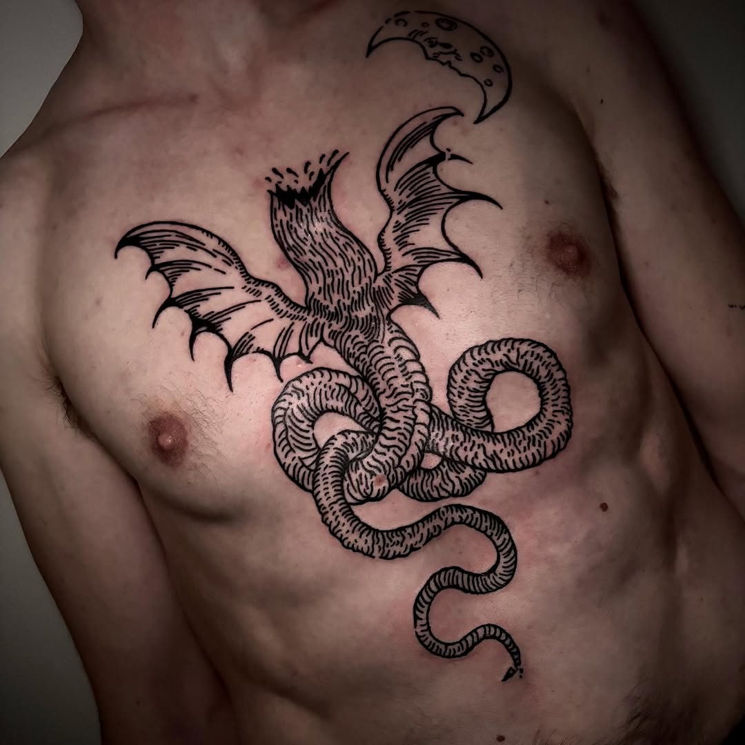 Tattoo by @unknownliquids — blackwork, illustrative