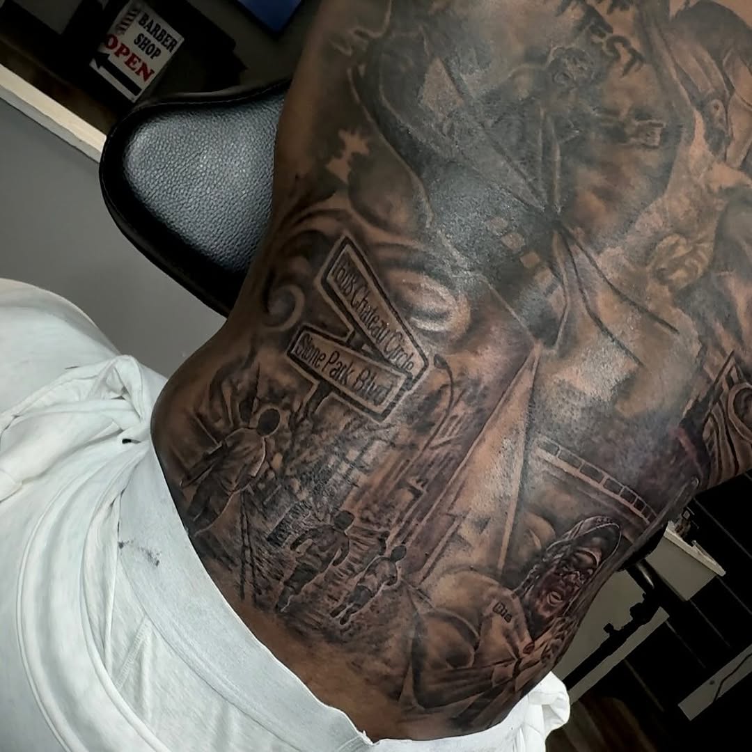 Tattoo by @tatt2t — black_and_grey, realism