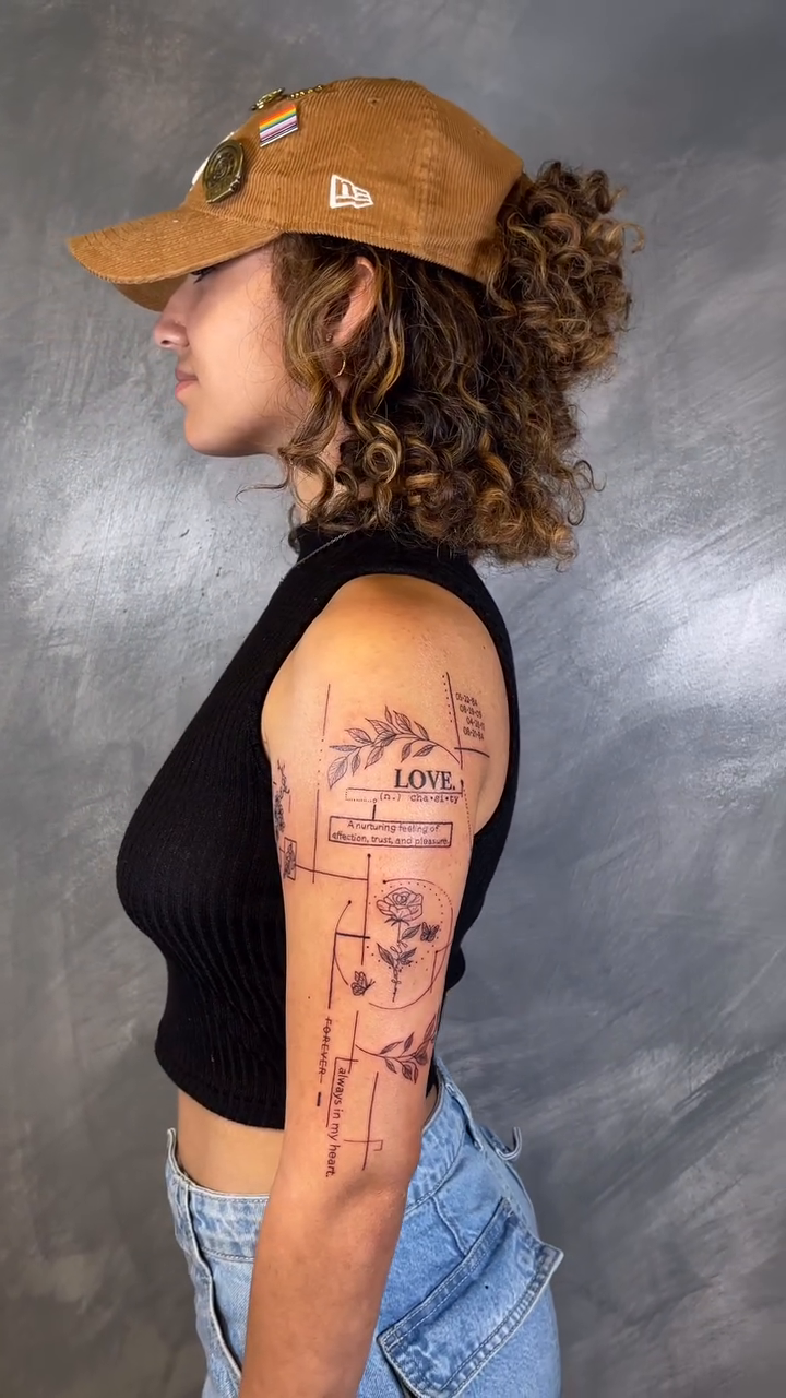 Tattoo by @vikabenito_tattoo โ fine_line, lettering_script