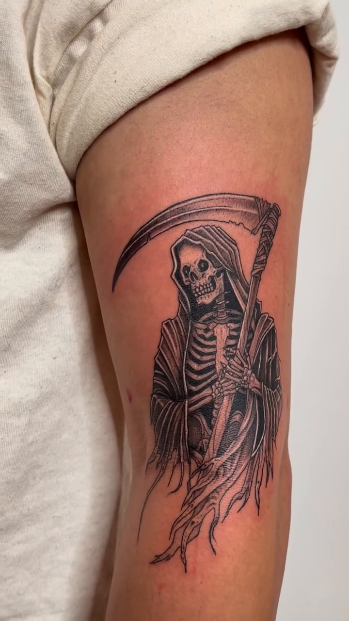Tattoo by @nil.tattooo — realism, black_and_grey