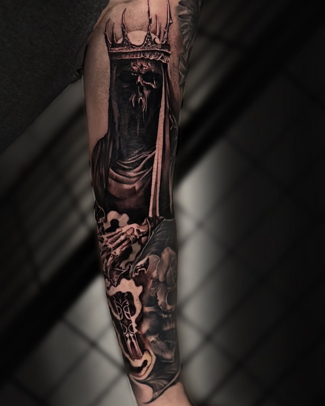 Tattoo by @jamycarlton_ — dark_realism, black_and_grey