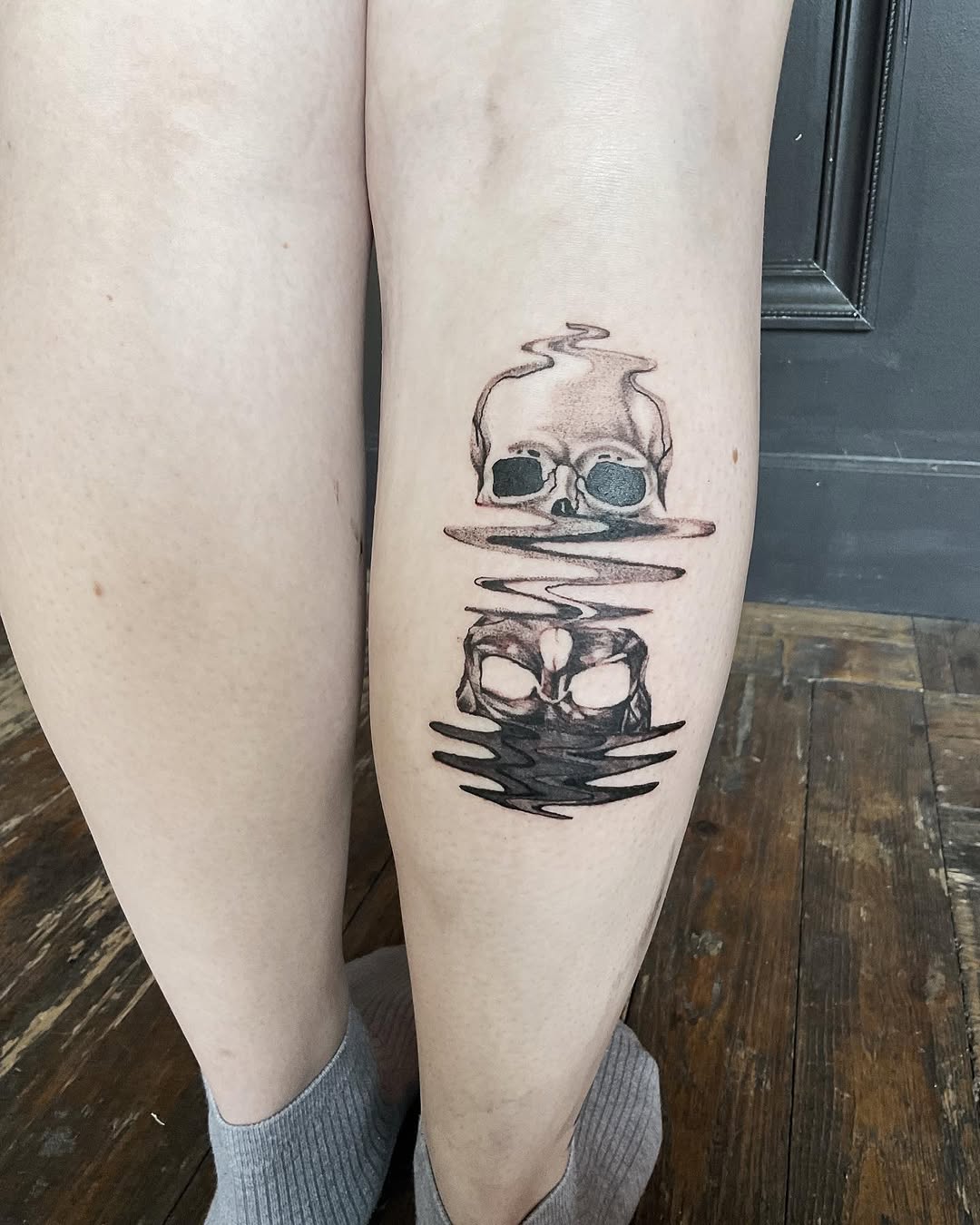 Tattoo by @jess_inks_ — illustrative, black_and_grey