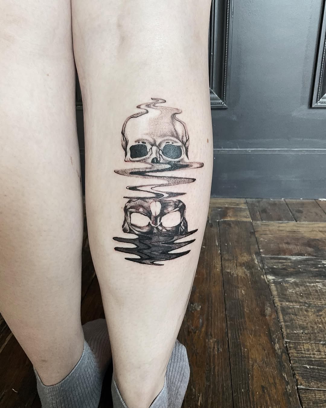 Tattoo by @jess_inks_ — illustrative, black_and_grey
