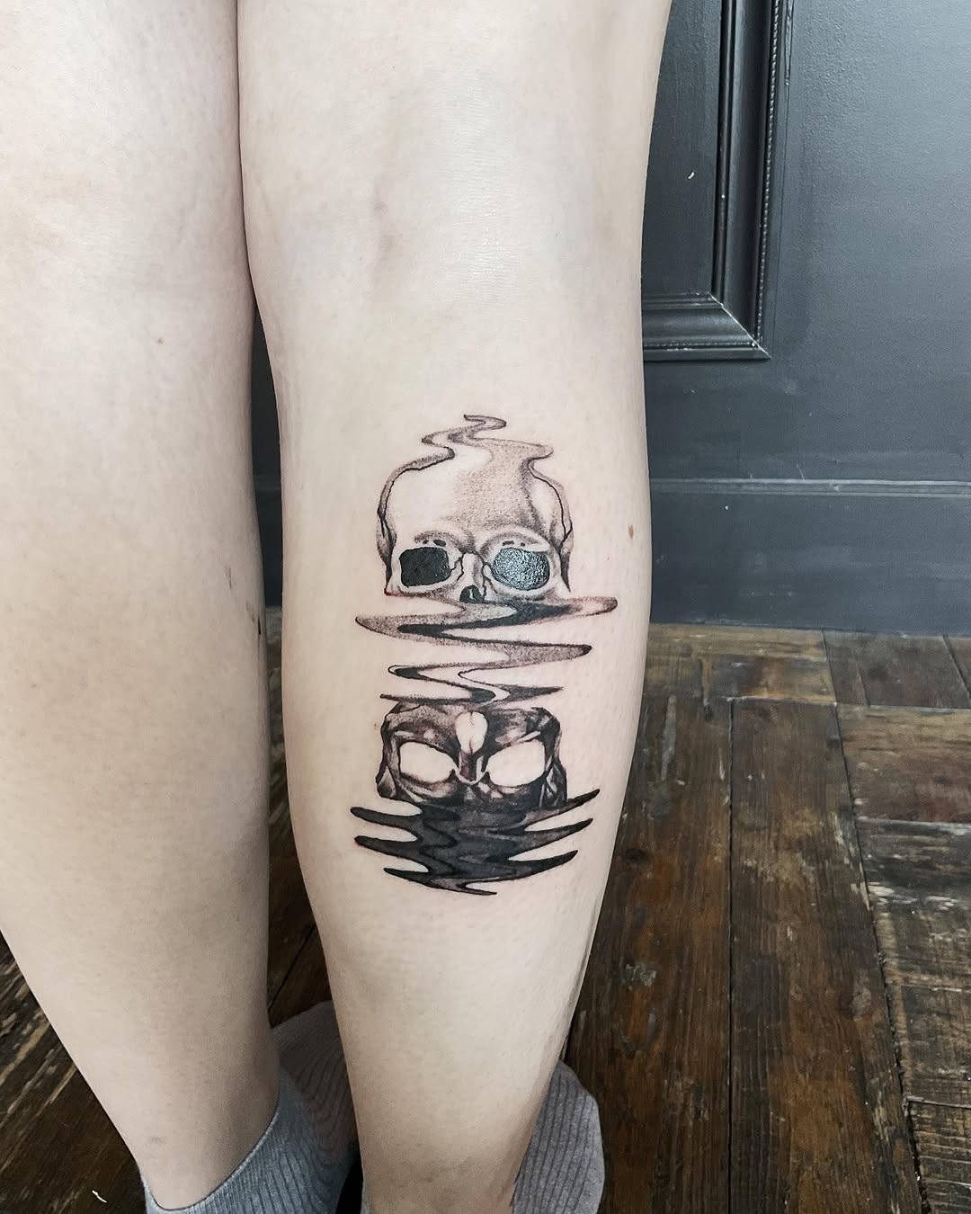 Tattoo by @jess_inks_ — illustrative, black_and_grey
