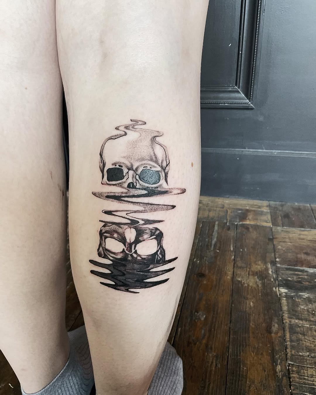 Tattoo by @jess_inks_ — illustrative, black_and_grey