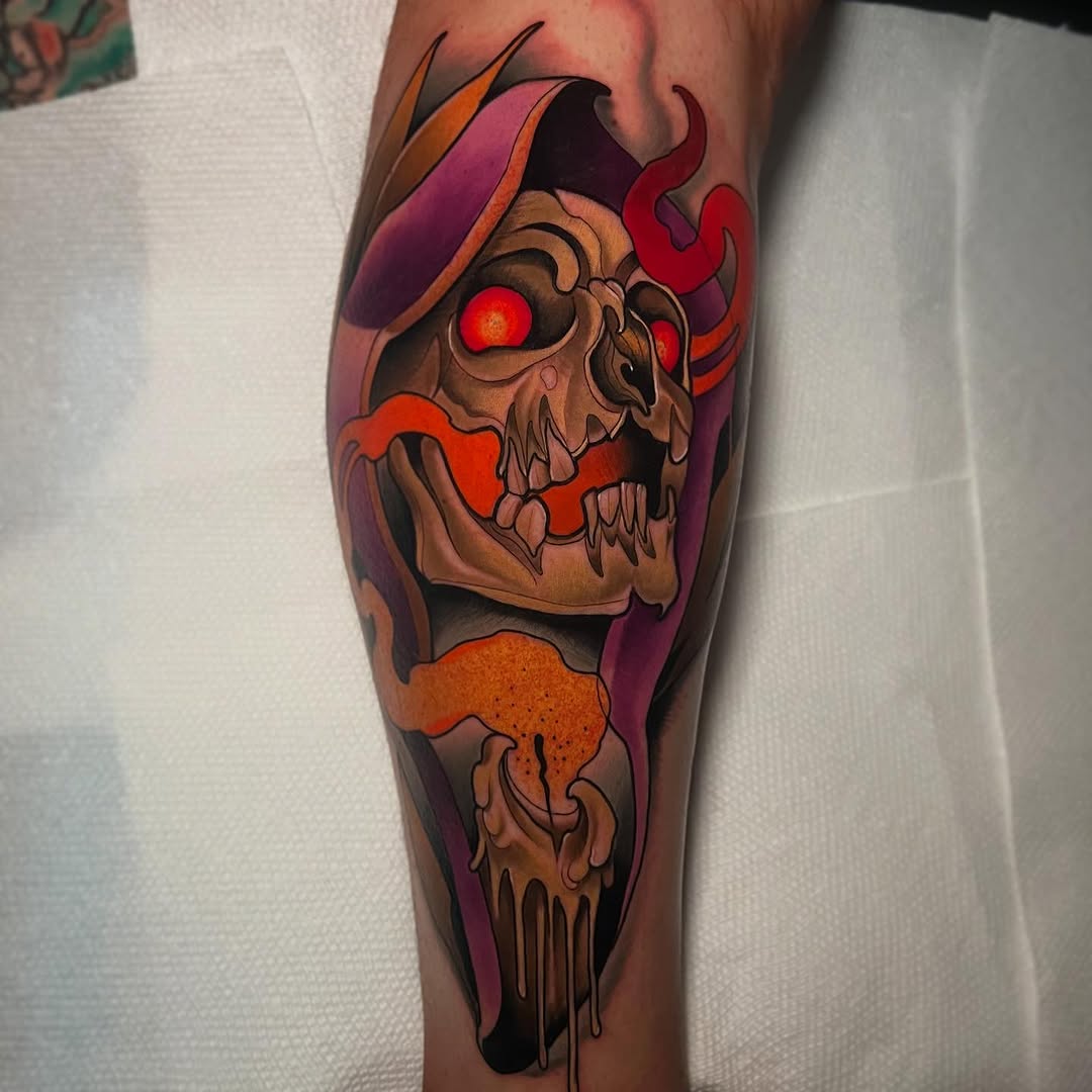 Tattoo by @heatherlynntattoos — neo_traditional, trash_polka