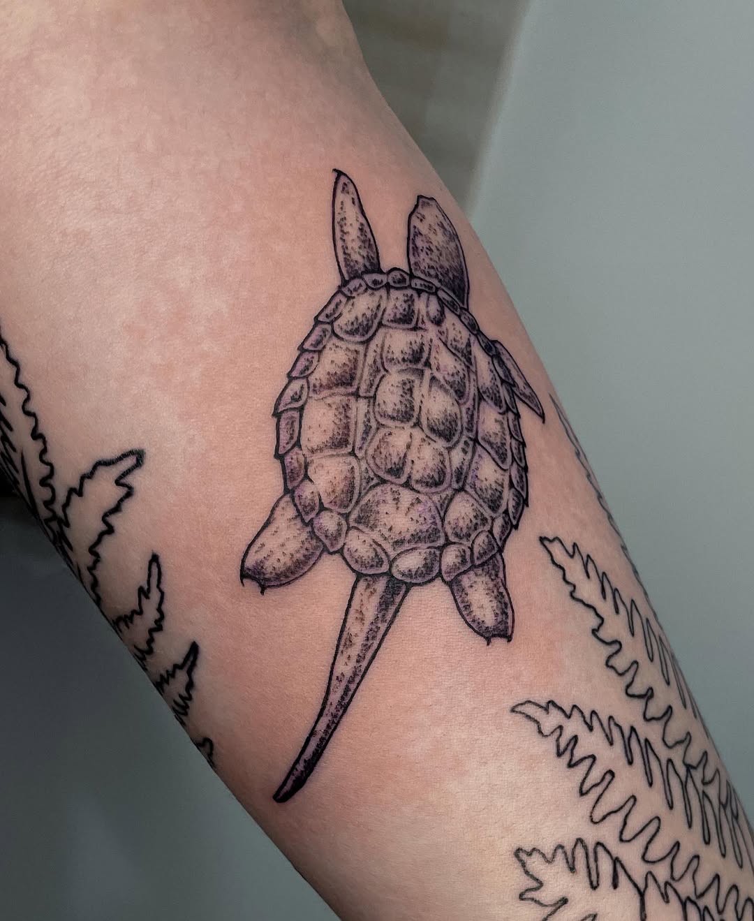 Tattoo by @allieruck_tattoos — black_and_grey, dotwork