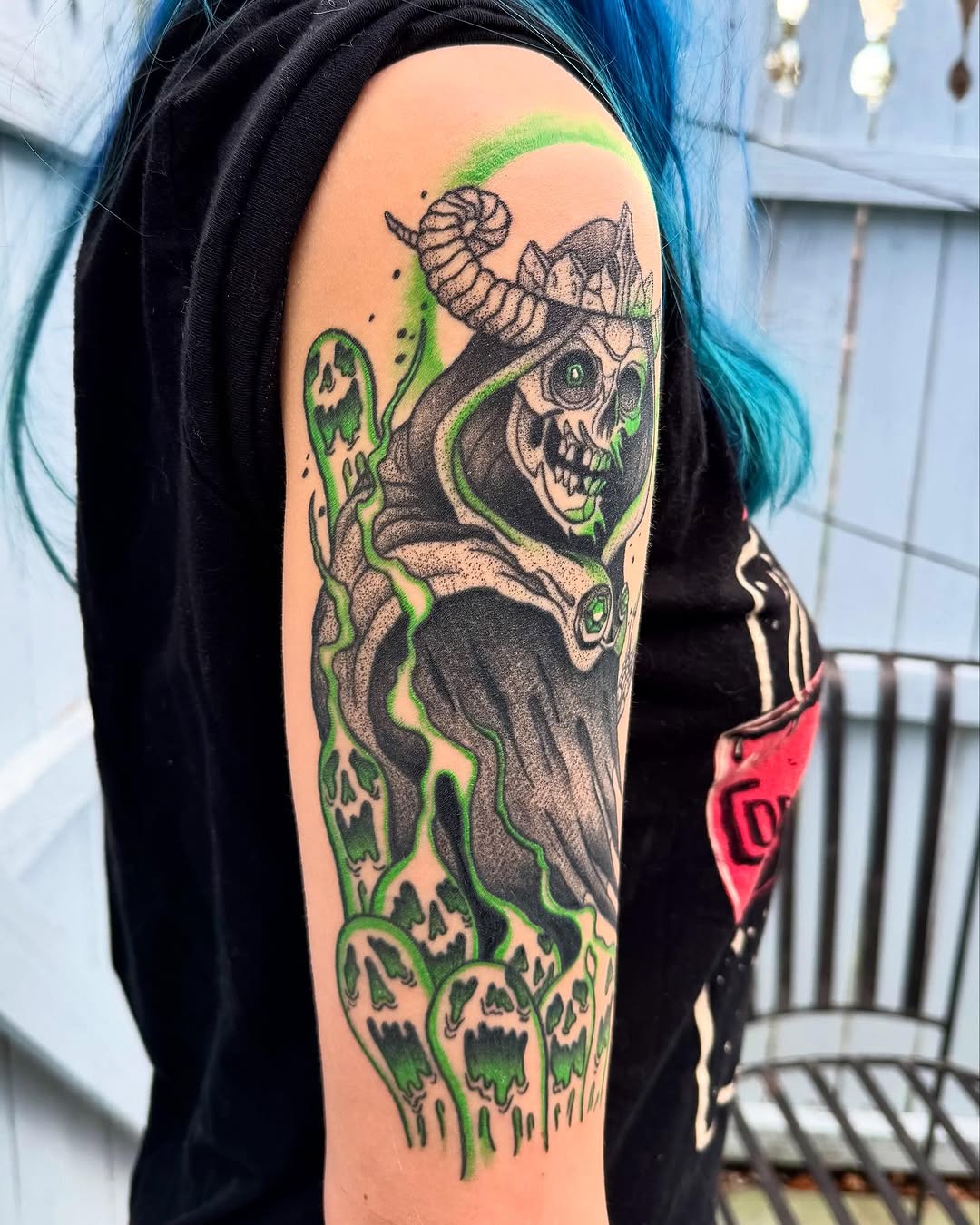 Tattoo by @inkofeden — dotwork