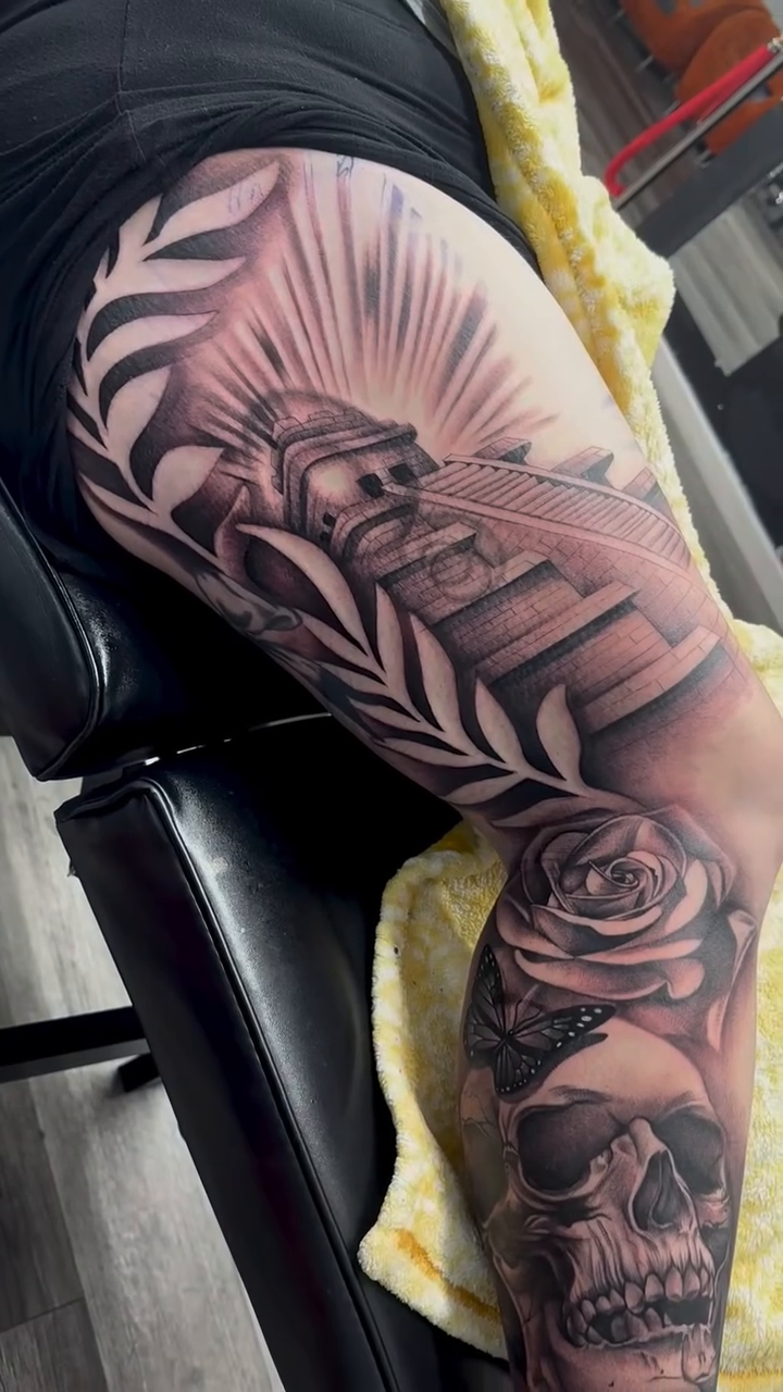 Tattoo by @vivica_ink — realism, black_and_grey