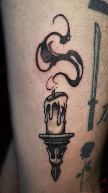 Tattoo by @rykerink — black_and_grey