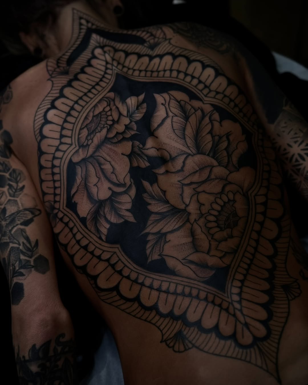 Tattoo by @thepaintedlady_tattoo — blackwork, ornamental