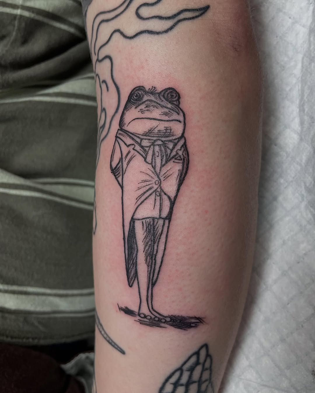 Tattoo by @rae__bies — illustrative, black_and_grey