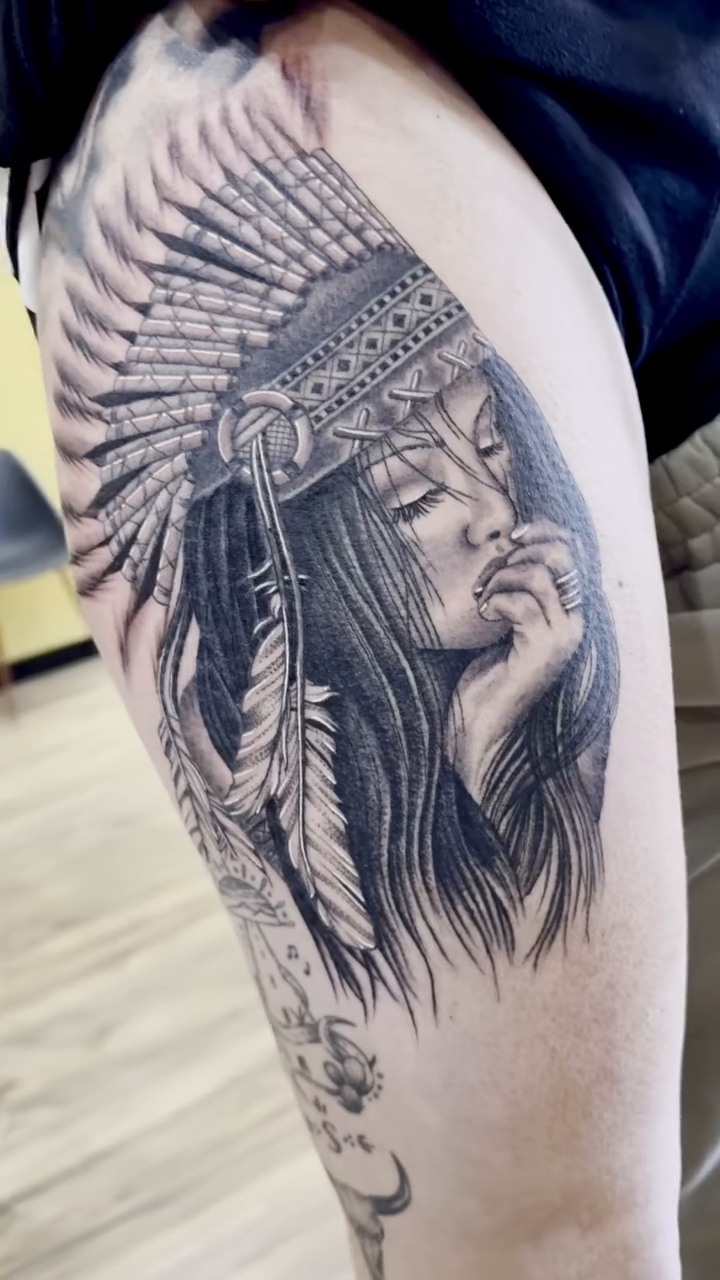 Tattoo by @queenieink โ black_and_grey, realism