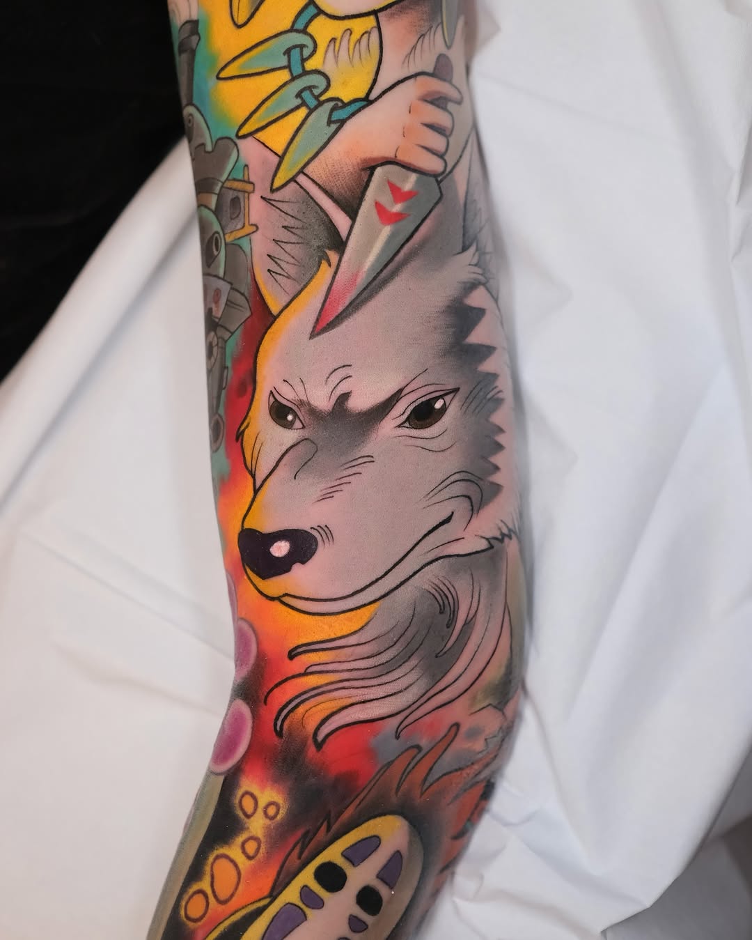 Tattoo by @coztic_tatt โ new_school, trash_polka