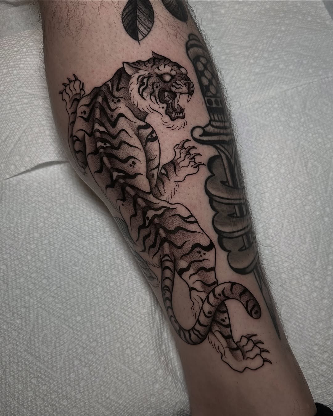 Tattoo by @carlosthebarloswarlos_ — blackwork, illustrative