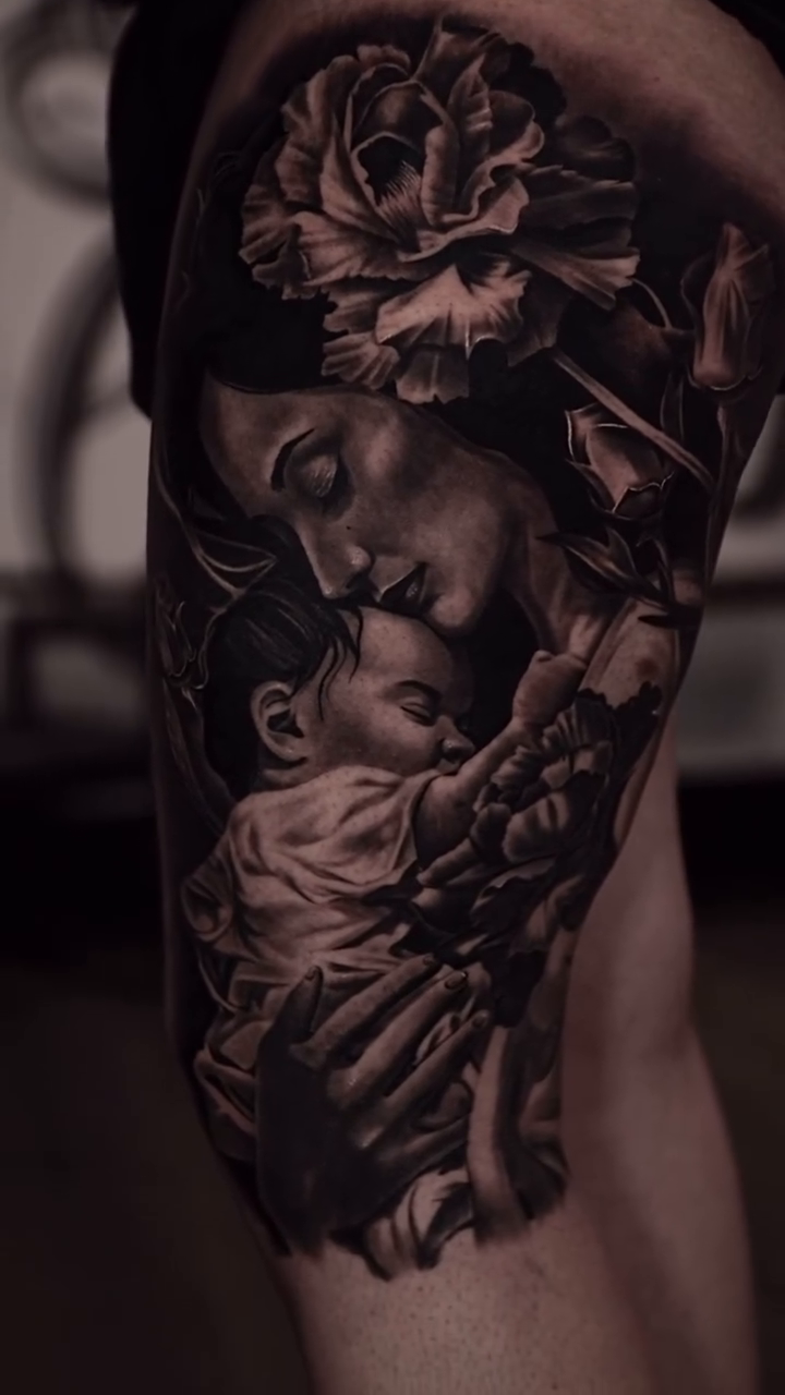 Tattoo by @davidxtattoos — realism, black_and_grey