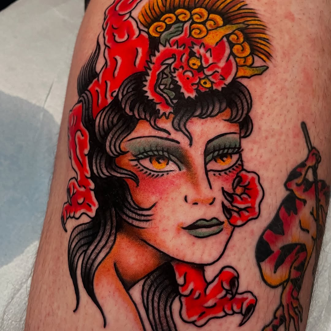 Tattoo by @daveconleytattoo โ neo_traditional, japanese_irezumi