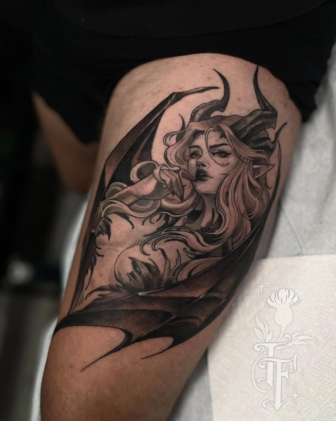 Tattoo by @thistlefoot.tattoo β black_and_grey, realism