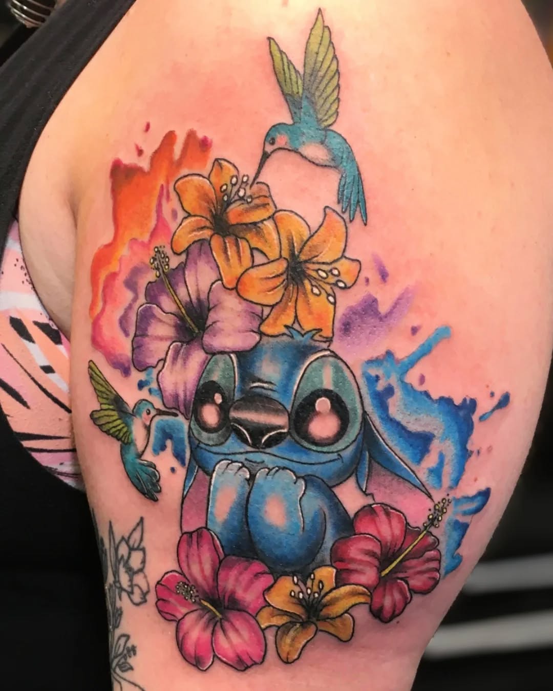 Tattoo by @rando_rad — anime, watercolor