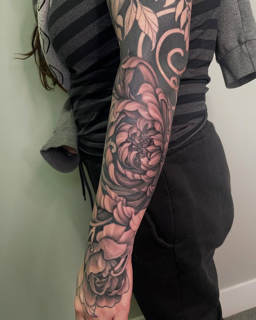 Tattoo by @karenm_tattoos — japanese_irezumi, black_and_grey