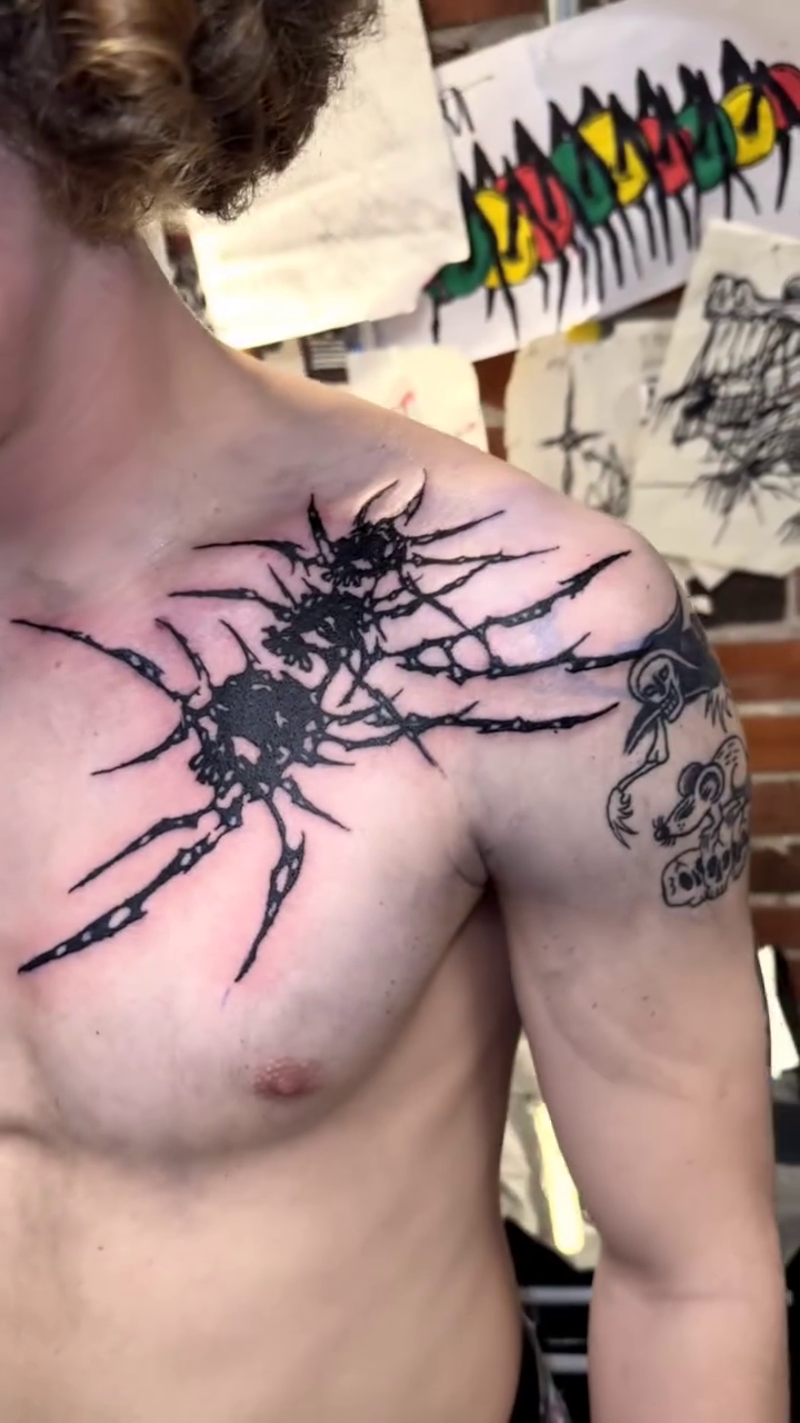 Tattoo by @hurtyoumore — blackwork, geometric