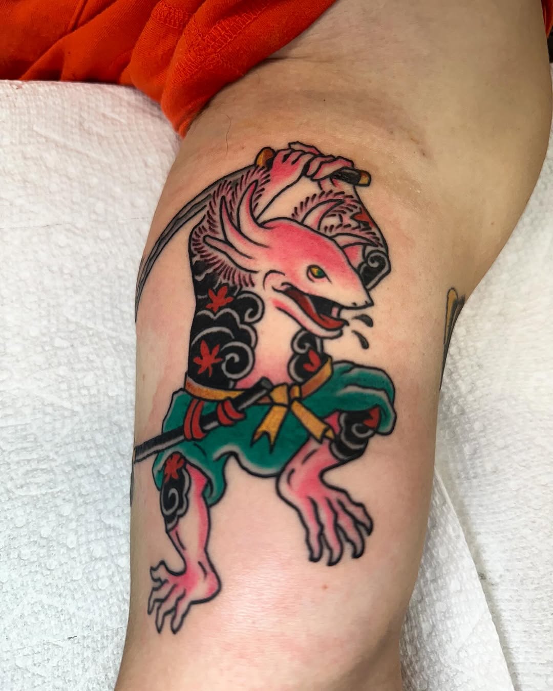 Tattoo by @joeyrosadotattoos — american_traditional, illustrative