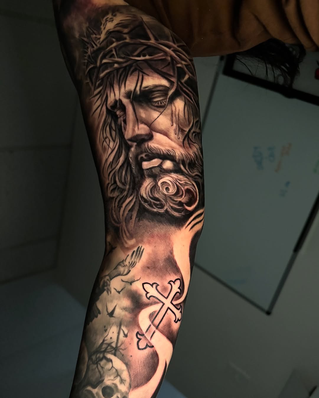 Tattoo by @bon_zippa_tattoos — realism, black_and_grey