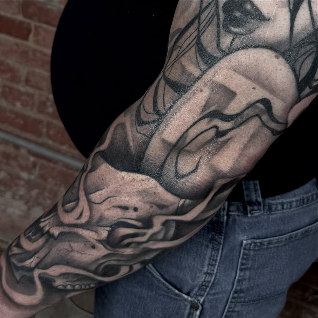 Tattoo by @brookelle.bombshelle โ black_and_grey, realism