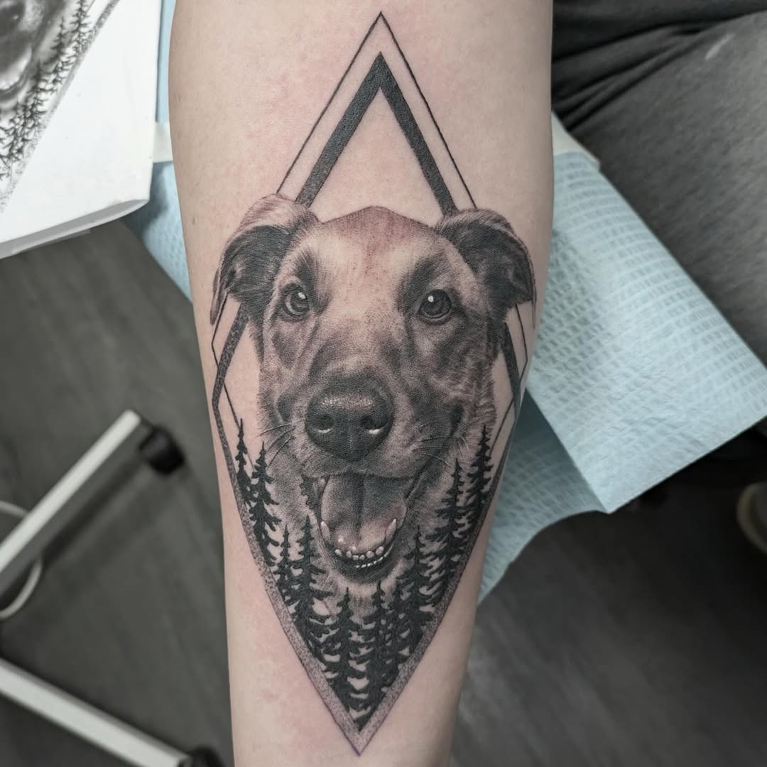 Tattoo by @robotattoos — realism, geometric