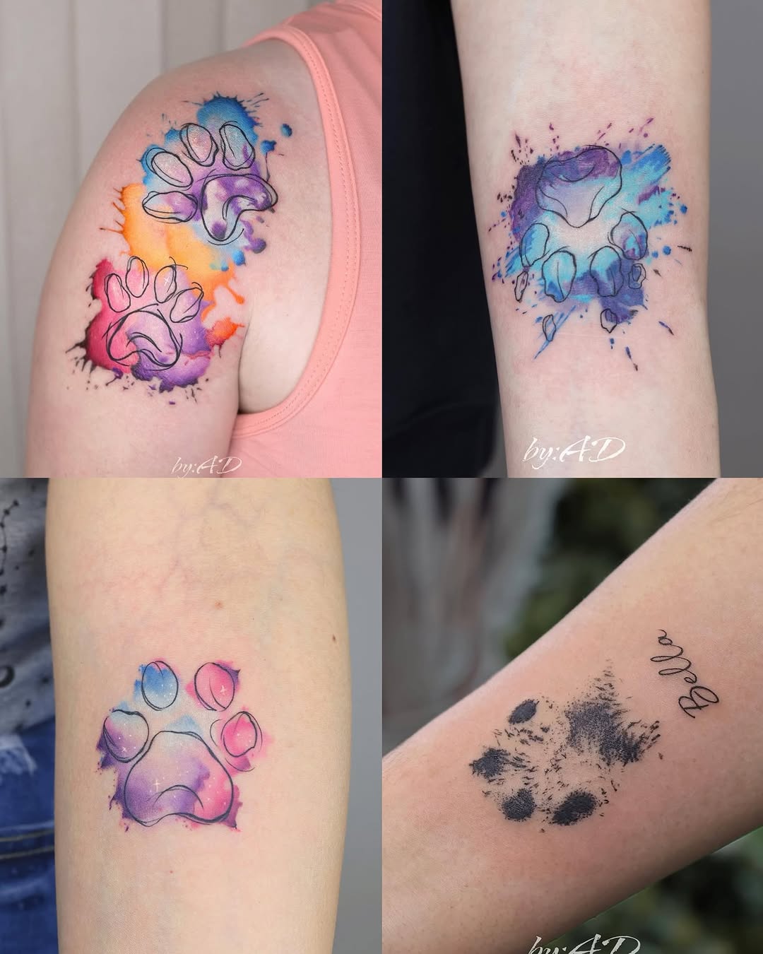 Tattoo by @adam_modoink — watercolor