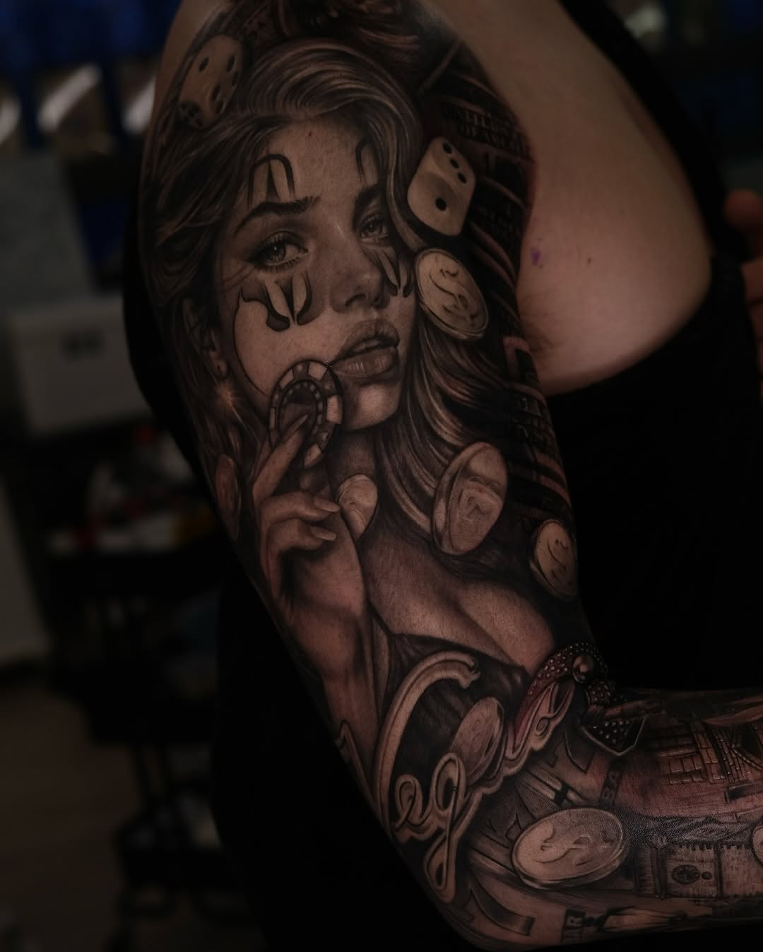 Tattoo by @gisoo.tat β realism, black_and_grey
