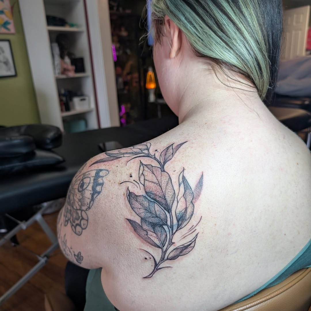 Tattoo by @randi.ink — fine_line, dotwork