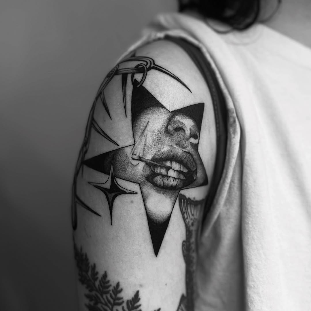 Tattoo by @artdrastic — blackwork, illustrative