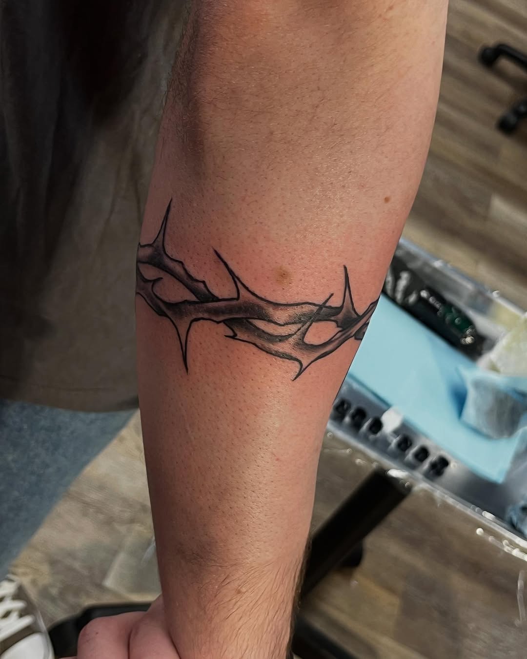 Tattoo by @gauge.creations — blackwork, chicano