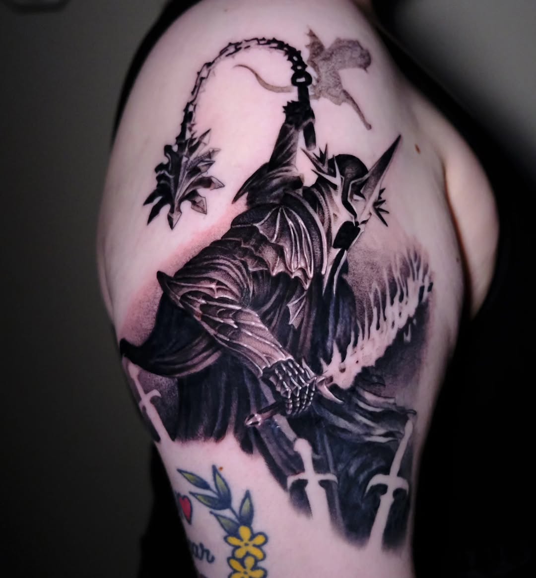 Tattoo by @graywashtash — black_and_grey, realism