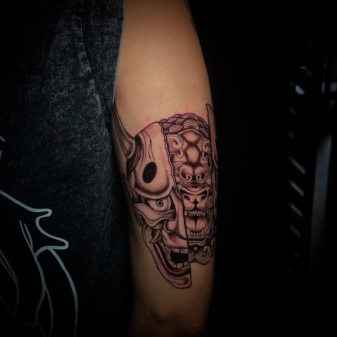 Tattoo by @moogietats — japanese_irezumi, black_and_grey