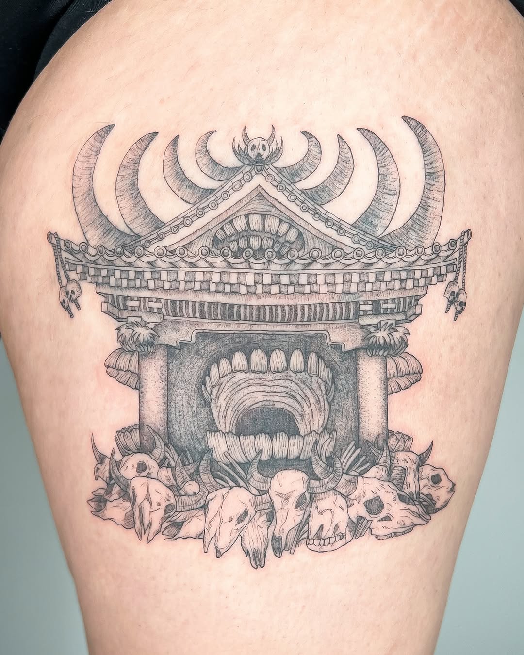 Tattoo by @inkedwithco β dark_realism, black_and_grey