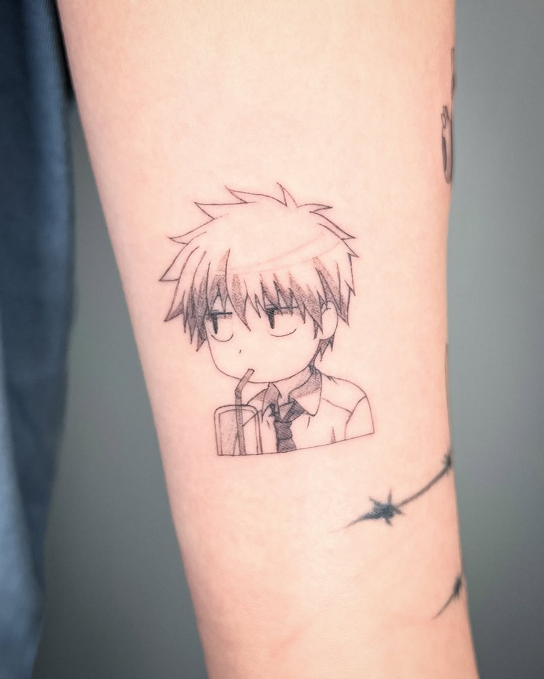 Tattoo by @inkedwithco β anime, fine_line
