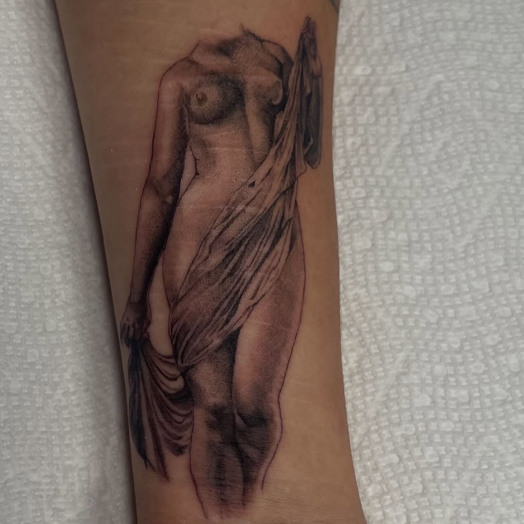 Tattoo by @softnddirty — realism, black_and_grey