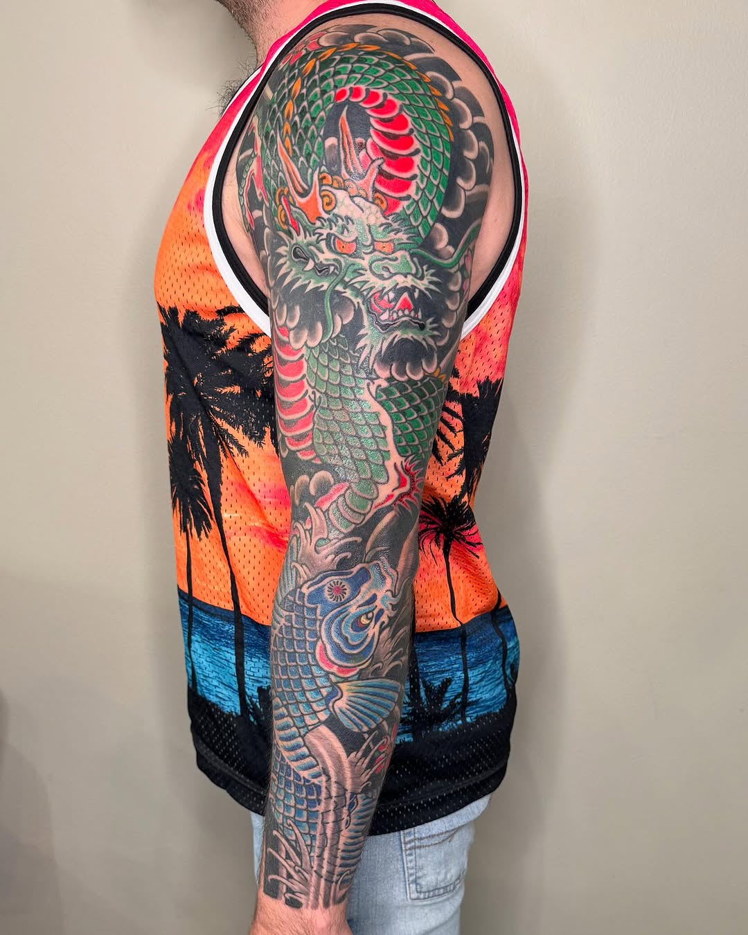 Tattoo by @doms.art.kc — japanese_irezumi, black_and_grey