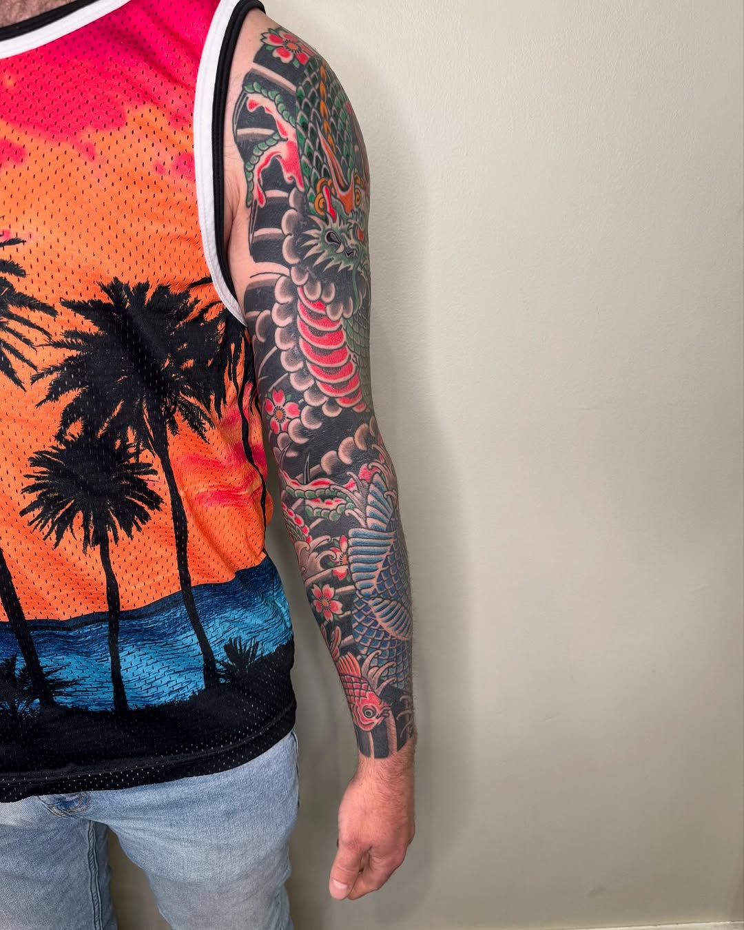 Tattoo by @doms.art.kc — japanese_irezumi, black_and_grey